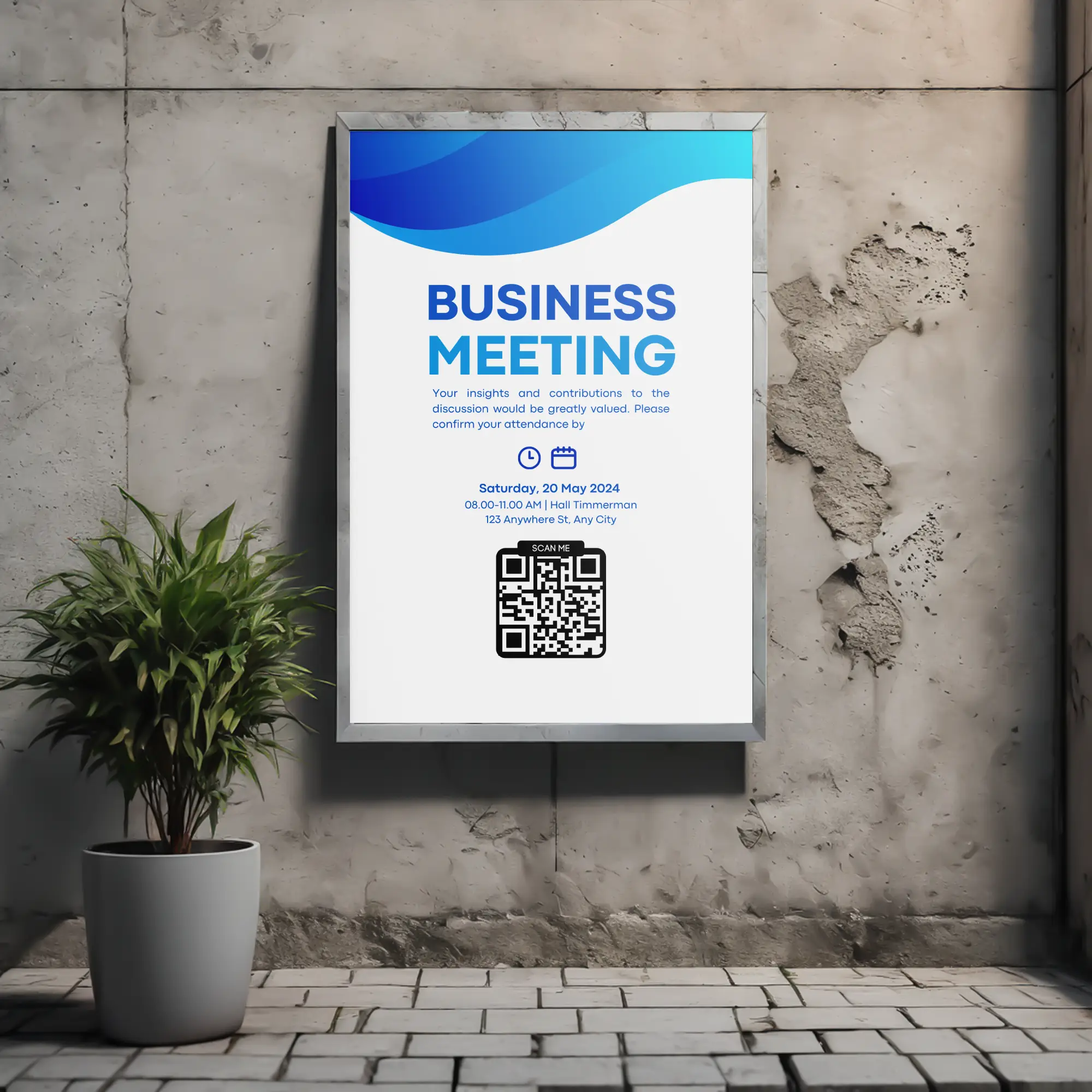 Corporate signage screen business meeting